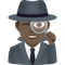 Man Detective- Dark Skin Tone emoji on Emojione
